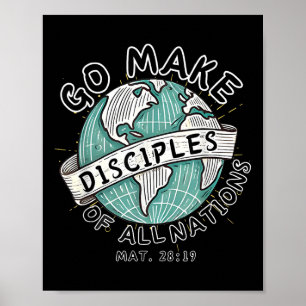 Gaat en Maakt Discipelen Van Alle Volken Retro Wer Poster