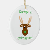 gaat groene kerstversieringen door keramisch ornament (Rechts)