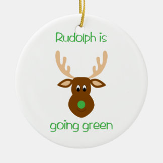 gaat groene kerstversieringen door keramisch ornament