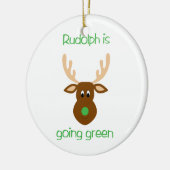 gaat groene kerstversieringen door keramisch ornament (Links)