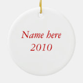 gaat groene kerstversieringen door keramisch ornament (Achterkant)