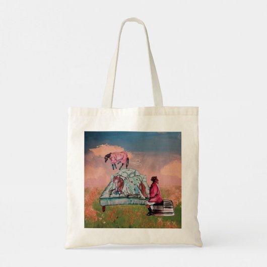 Gaat met mijn vlieglaarzen boek tote bag (Achterkant)