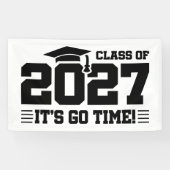 Gaatijd Afstudeerjaar Eindexamenklas 2027 Spandoek (Horizontaal)