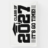 Gaatijd Afstudeerjaar Eindexamenklas 2027 Spandoek (Verticaal)