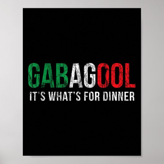 Gabagool Cacola Meat Lover New Jersey Italian Gift Poster (Voorkant)