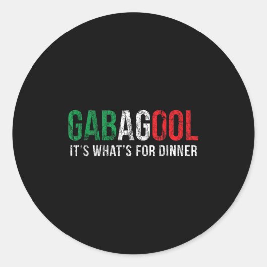 Gabagool Cacola Meat Lover New Jersey Italian Gift Ronde Sticker (Voorkant)