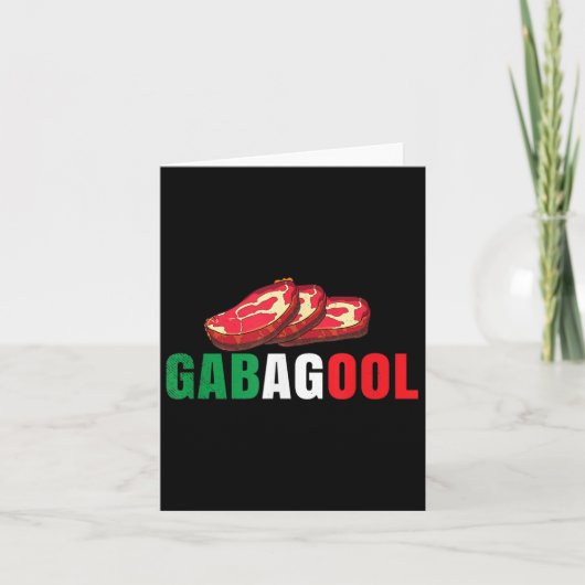 Gabagool Cacola Meat New Jersey Italian Pride Gift Kaart (Voorkant)