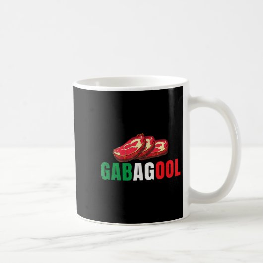 Gabagool Cacola Meat New Jersey Italian Pride Gift Koffiemok (Rechts)