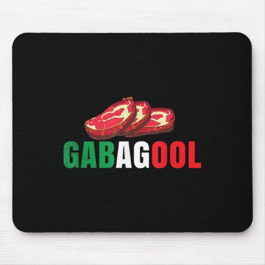 Gabagool Cacola Meat New Jersey Italian Pride Gift Muismat (Voorkant)