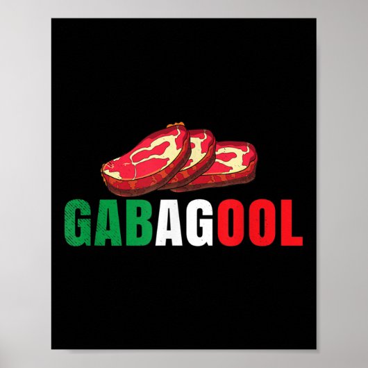 Gabagool Cacola Meat New Jersey Italian Pride Gift Poster (Voorkant)
