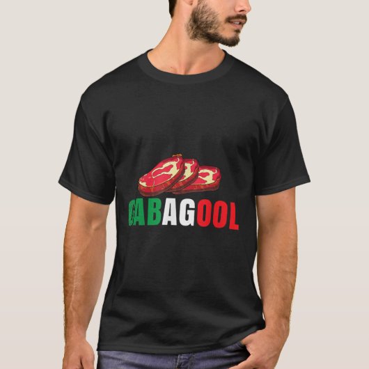 Gabagool Cacola Meat New Jersey Italian Pride Gift T-shirt (Voorkant)