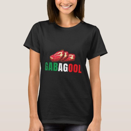 Gabagool Cacola Meat New Jersey Italian Pride Gift T-shirt (Voorkant)