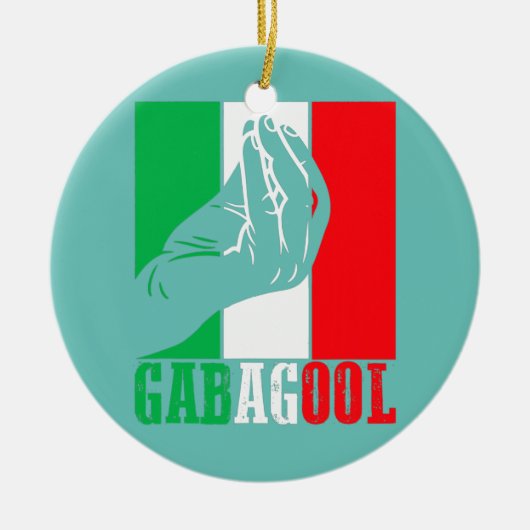 Gabagool Italiaans Amerikaans vlees met handbordje Keramisch Ornament (Voorkant)