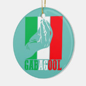 Gabagool Italiaans Amerikaans vlees met handbordje Keramisch Ornament (Links)