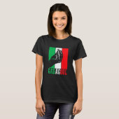 Gabagool Italiaans Amerikaans vlees met handbordje T-shirt (Voorkant volledig)