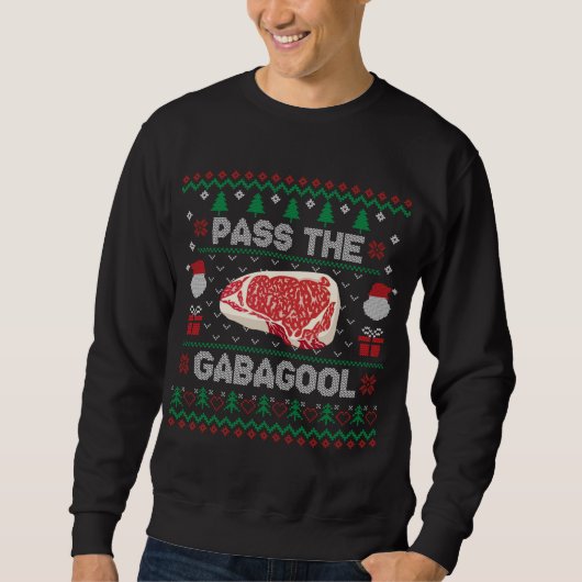 Gabagool Kerst Lelijke Grappige Xmas Sweater (Voorkant)