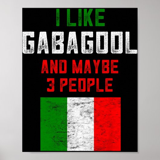 Gabagool Shirt Men New Jersey Meat Lover Italian C Poster (Voorkant)