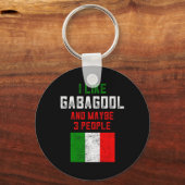 Gabagool Shirt Men New Jersey Meat Lover Italian C Sleutelhanger (Voorkant)