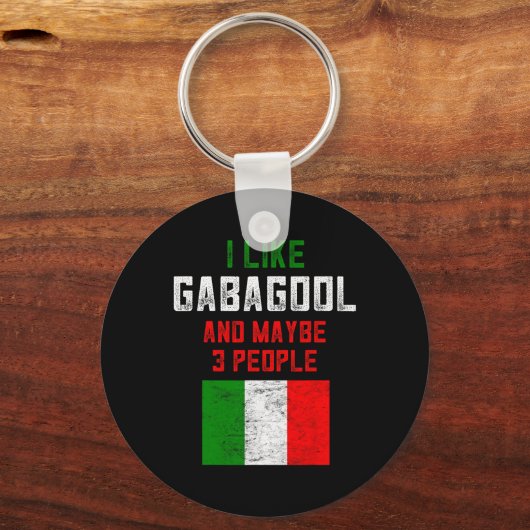 Gabagool Shirt Men New Jersey Meat Lover Italian C Sleutelhanger (Voorkant)