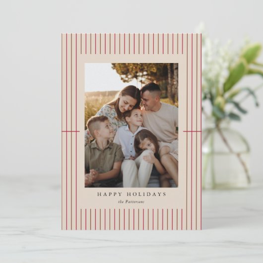 Gabardine Flat Holiday Card Feestdagenkaart (Staand voorkant)