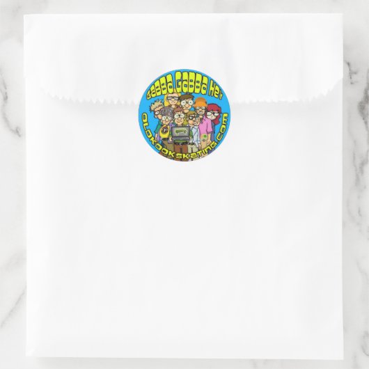 Gabba Gabba Hey Ronde Sticker (Tas)