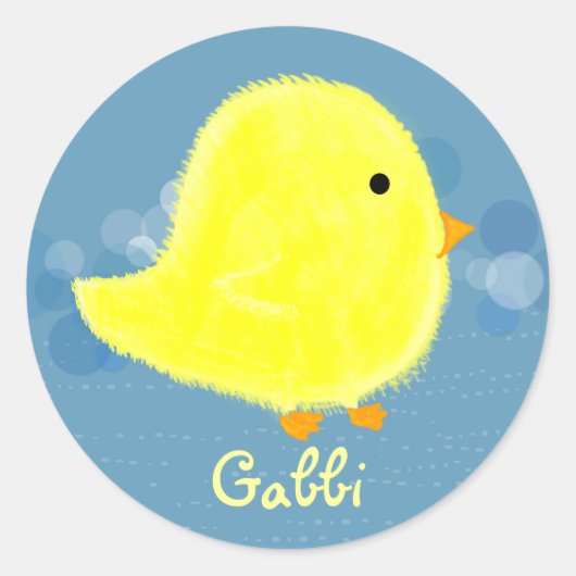 Gabbi Schattige Baby Chick Sticker (Voorkant)