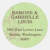 Gabby Adresetiketten Ronde Sticker (Voorkant)