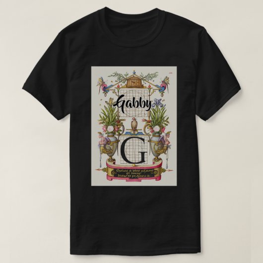 Gabby  en moderne Calligrafie Crafter Garde T-shirt (Design voorkant)
