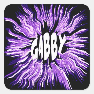 Gabby Naam Star Art Vierkante Sticker