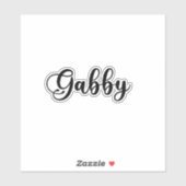 Gabby Name - Handgeschreven kalligrafie Sticker (Vel)
