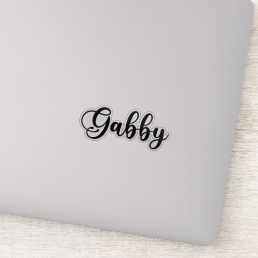 Gabby Name - Handgeschreven kalligrafie Sticker (Detail)