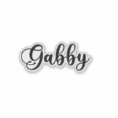 Gabby Name - Handgeschreven kalligrafie Sticker (Voorkant)