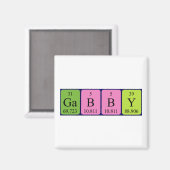 Gabby periodieke tabel naam magneet (Voorkant / Achterkant)
