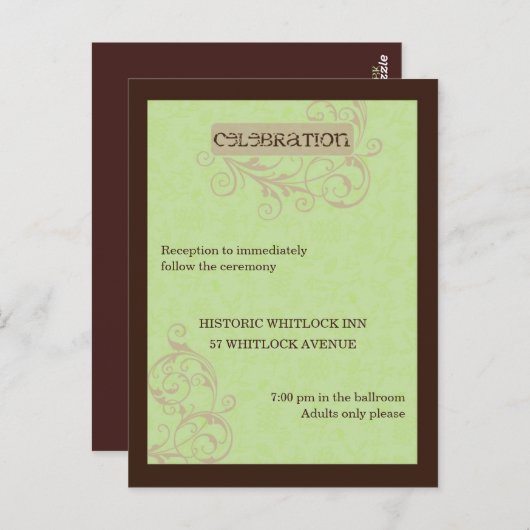 Gabby Reception Briefkaart (Voorkant / Achterkant)