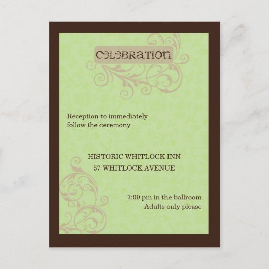 Gabby Reception Briefkaart (Voorkant)