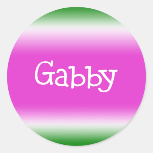 Gabby Ronde Sticker (Voorkant)