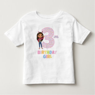 Gabby's Dollhouse 3rd Birthday Girl Kinder Shirts