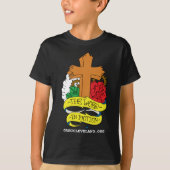 GABC WiM Romans 10:9 T zwart 1 T-shirt (Voorkant)