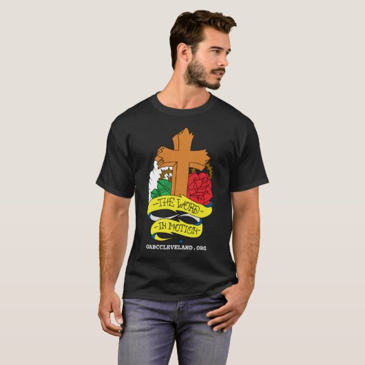 GABC WiM Romans 10:9 T zwart 2 T-shirt (Voorkant volledig)