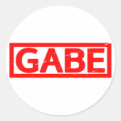 Gabe Stamp Ronde Sticker (Voorkant)