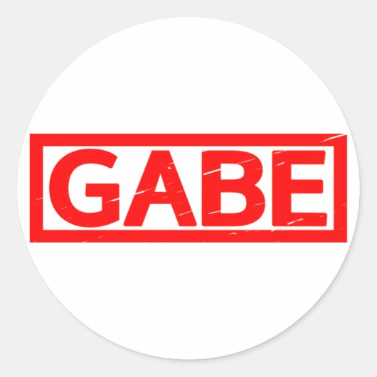 Gabe Stamp Ronde Sticker (Voorkant)