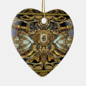 Gabey Victoria Monogram Keramisch Ornament (Rechts)