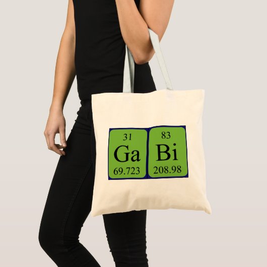 Gabi periodieke tabelnaam canvas tas (Voorkant (product))