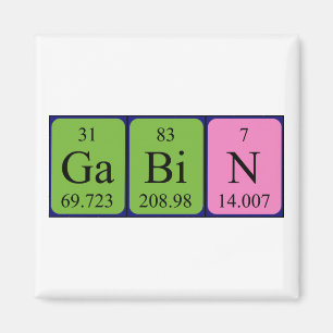 Gabin periodieke tabelnaam magnet