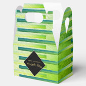 Gable Boxes Ombre Green Metallic Bedankdoosjes (Geopend)