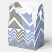 Gable Favor Box Bruin Blauw en Wit Bedankdoosjes (Geopend)