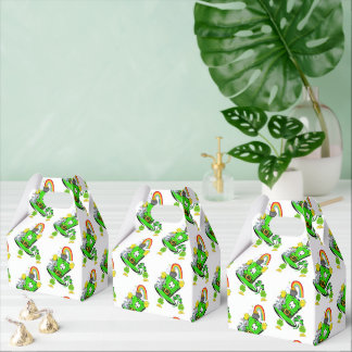 Gable Favor Box Happy St. Patrick's Day Rabbit  Bedankdoosjes