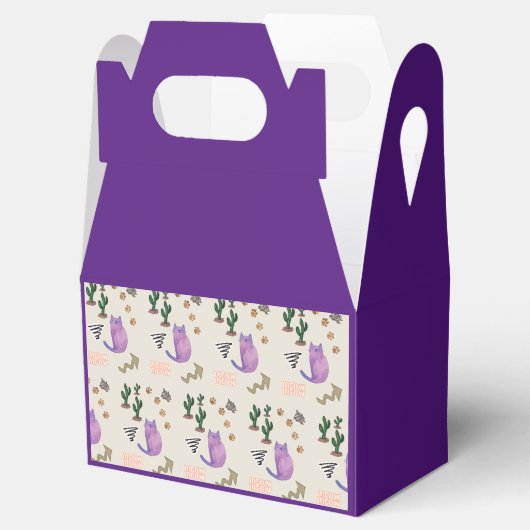 Gable Favor Box Kat Vis Cactus Bedankdoosjes (Geopend)