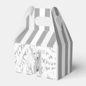 Gable Favor Box Polar Beer Streep Grijs Bedankdoosjes (Achterkant)