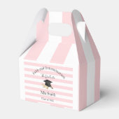 Gable Favor Box Roze Streep Afgestudeerd 2026 Bedankdoosjes (Voorkant Zijde)